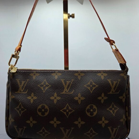 Vintage Louis Vuitton Brown Monogram Pochette - Picture 1 of 7